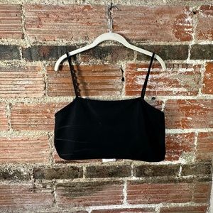 NWT ZARA BLACK CROP TOP